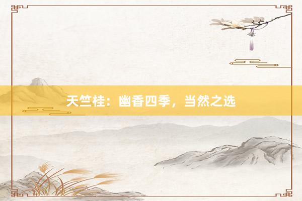 天竺桂：幽香四季，当然之选